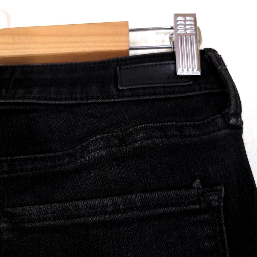 ABERCROMBIE & Fitch Harper Super Skinny Jeans in Distressed Black 27 Y2k Minimal - Picture 10 of 13